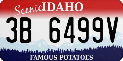 ID license plate 3B6499V