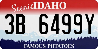 ID license plate 3B6499Y
