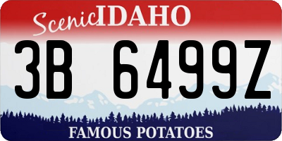 ID license plate 3B6499Z