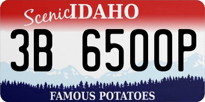 ID license plate 3B6500P