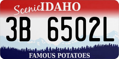 ID license plate 3B6502L
