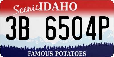 ID license plate 3B6504P