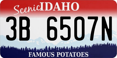 ID license plate 3B6507N