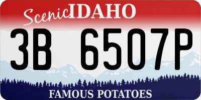 ID license plate 3B6507P