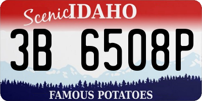 ID license plate 3B6508P