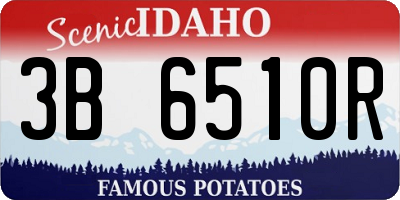 ID license plate 3B6510R