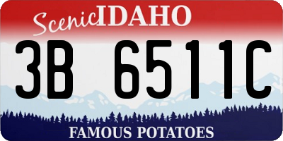 ID license plate 3B6511C