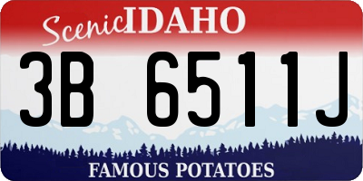 ID license plate 3B6511J