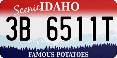ID license plate 3B6511T
