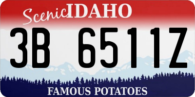 ID license plate 3B6511Z