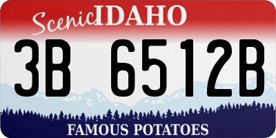 ID license plate 3B6512B