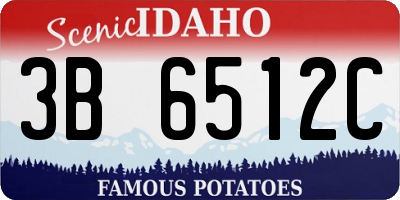 ID license plate 3B6512C