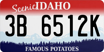 ID license plate 3B6512K