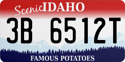 ID license plate 3B6512T
