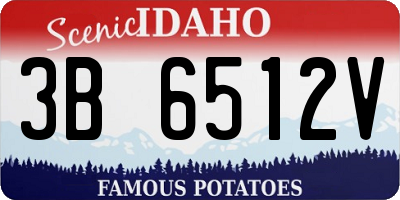 ID license plate 3B6512V