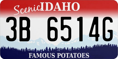 ID license plate 3B6514G