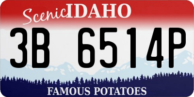 ID license plate 3B6514P