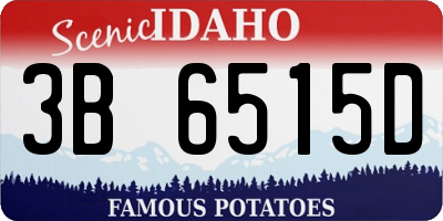 ID license plate 3B6515D