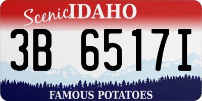 ID license plate 3B6517I