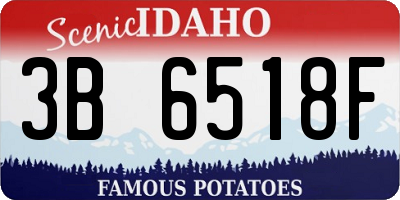 ID license plate 3B6518F