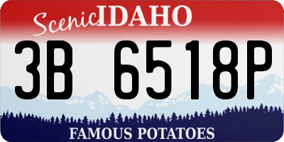 ID license plate 3B6518P