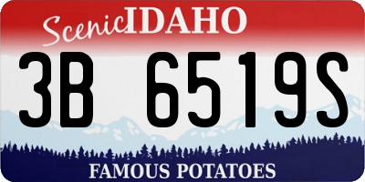 ID license plate 3B6519S
