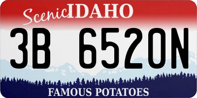 ID license plate 3B6520N