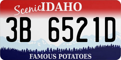 ID license plate 3B6521D