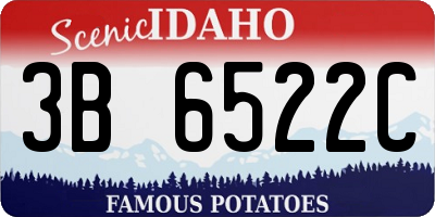ID license plate 3B6522C
