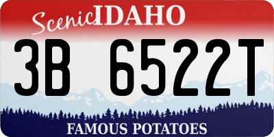 ID license plate 3B6522T