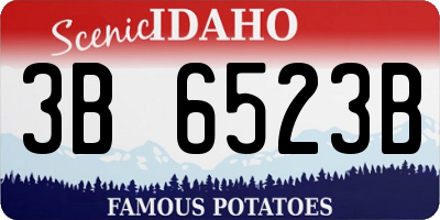 ID license plate 3B6523B