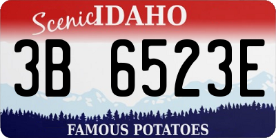 ID license plate 3B6523E