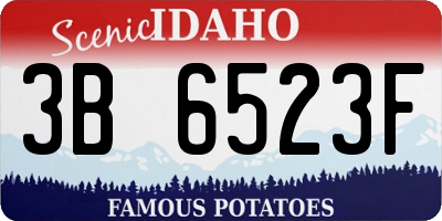 ID license plate 3B6523F