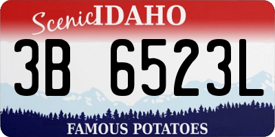 ID license plate 3B6523L