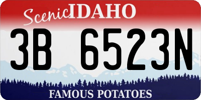ID license plate 3B6523N