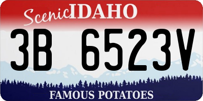 ID license plate 3B6523V