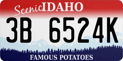 ID license plate 3B6524K