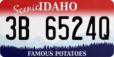 ID license plate 3B6524Q