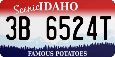 ID license plate 3B6524T