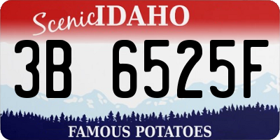 ID license plate 3B6525F