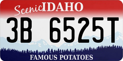 ID license plate 3B6525T