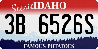 ID license plate 3B6526S