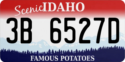 ID license plate 3B6527D