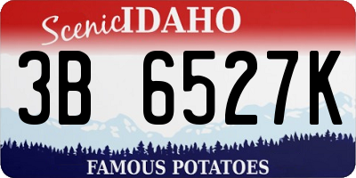 ID license plate 3B6527K