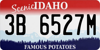 ID license plate 3B6527M