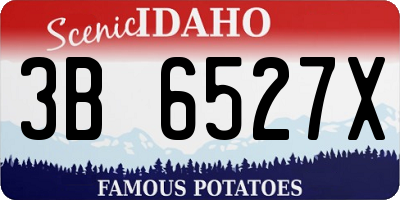 ID license plate 3B6527X