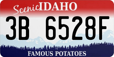 ID license plate 3B6528F