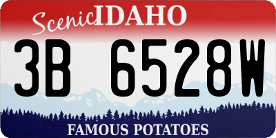 ID license plate 3B6528W