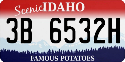 ID license plate 3B6532H