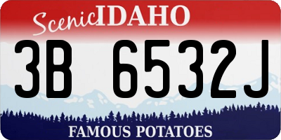 ID license plate 3B6532J